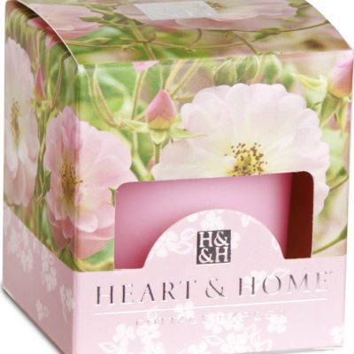 Small Candle Heart and Home Wild Rose