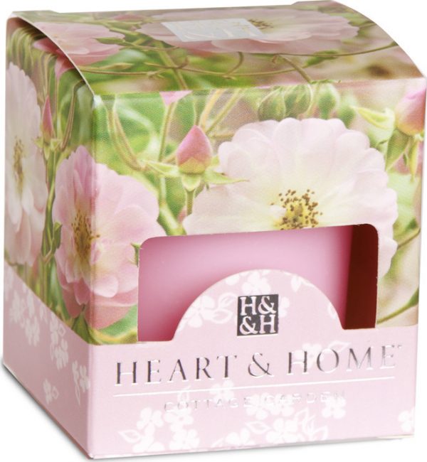 Small Candle Heart and Home Wild Rose