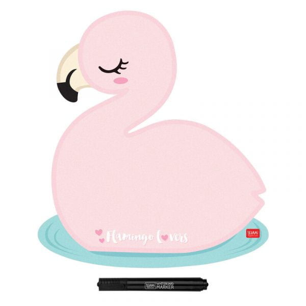 Magnetic boad with marker Legami Something To Remember Flamingo
