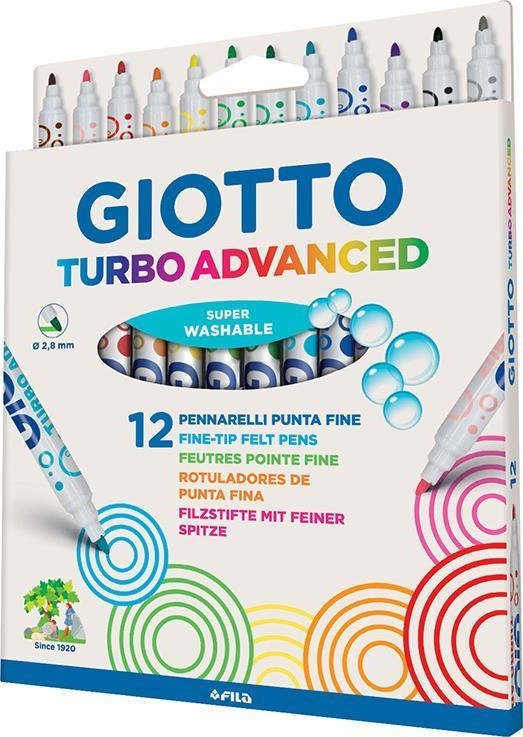 Markers (12 pcs) Giotto Turbo Advanced