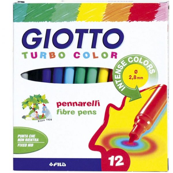 Markers (12 pcs) Giotto turbo color