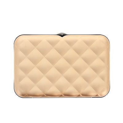 Wallet Ogon Quilted Button Rose Gold