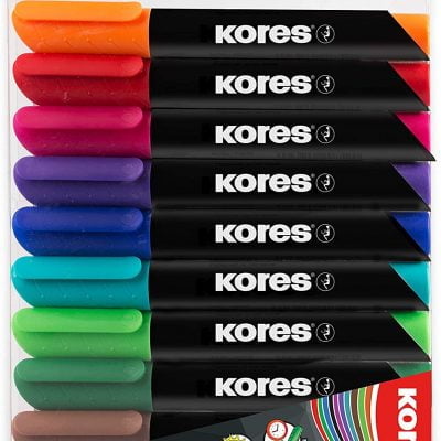 Σετ ανεξίτηλων μαρκαδόρων (10 χρώματα) Kores KMarker Permanent XP1
