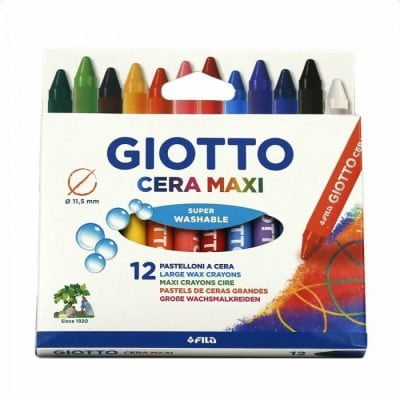 Σετ κηρομπογιές (12 χρώματα) Giotto Cera Maxi