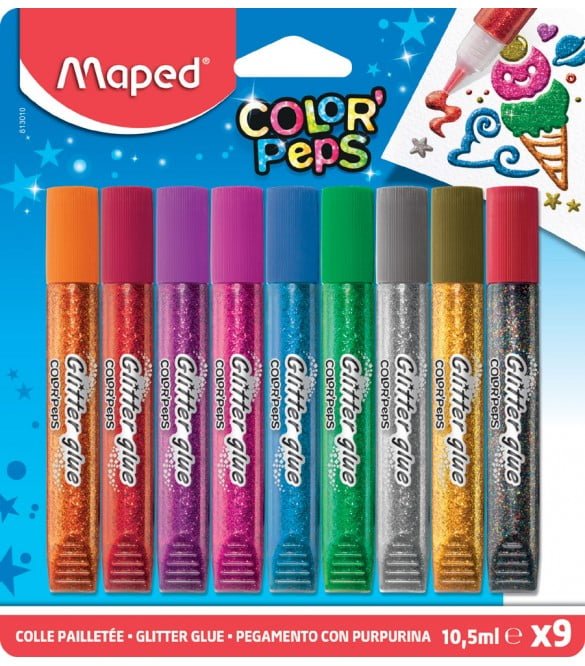Glitter Sheets ( 9 colors) Maped Color Peps