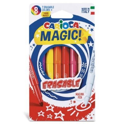 Σετ μαρκαδόροι (με δυνατότητα σβησίματος, 7 χρώματα) Carioca Magic!