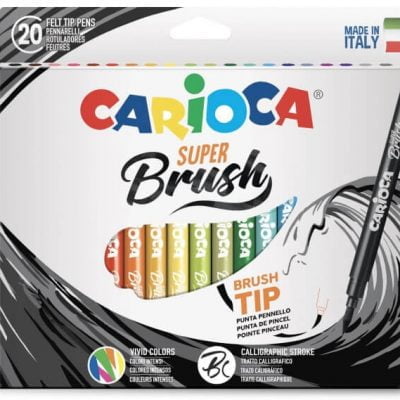 Σετ μαρκαδόροι-πινέλα (20 χρώματα) Carioca Super Brush