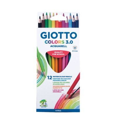 Set of aquarella colored pencills (12 colors) Giotto colors 3.0