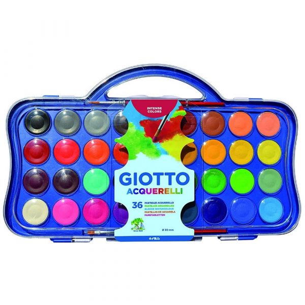 Waterpaint set (36 colors) with paintbrush Giotto