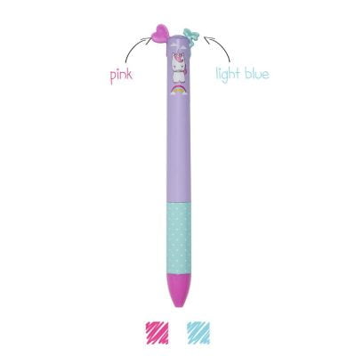 Στυλό δύο χρωμάτων Legami click & clack unicorn